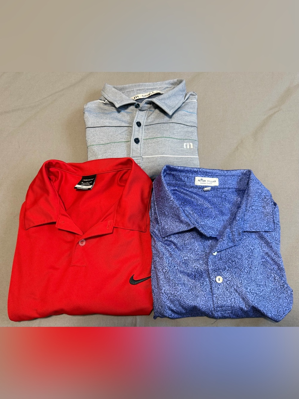 Mixed Lot Of 3 Golf Polos Nike Travis Mathew Peter Millar Summer Comfort Mens XL